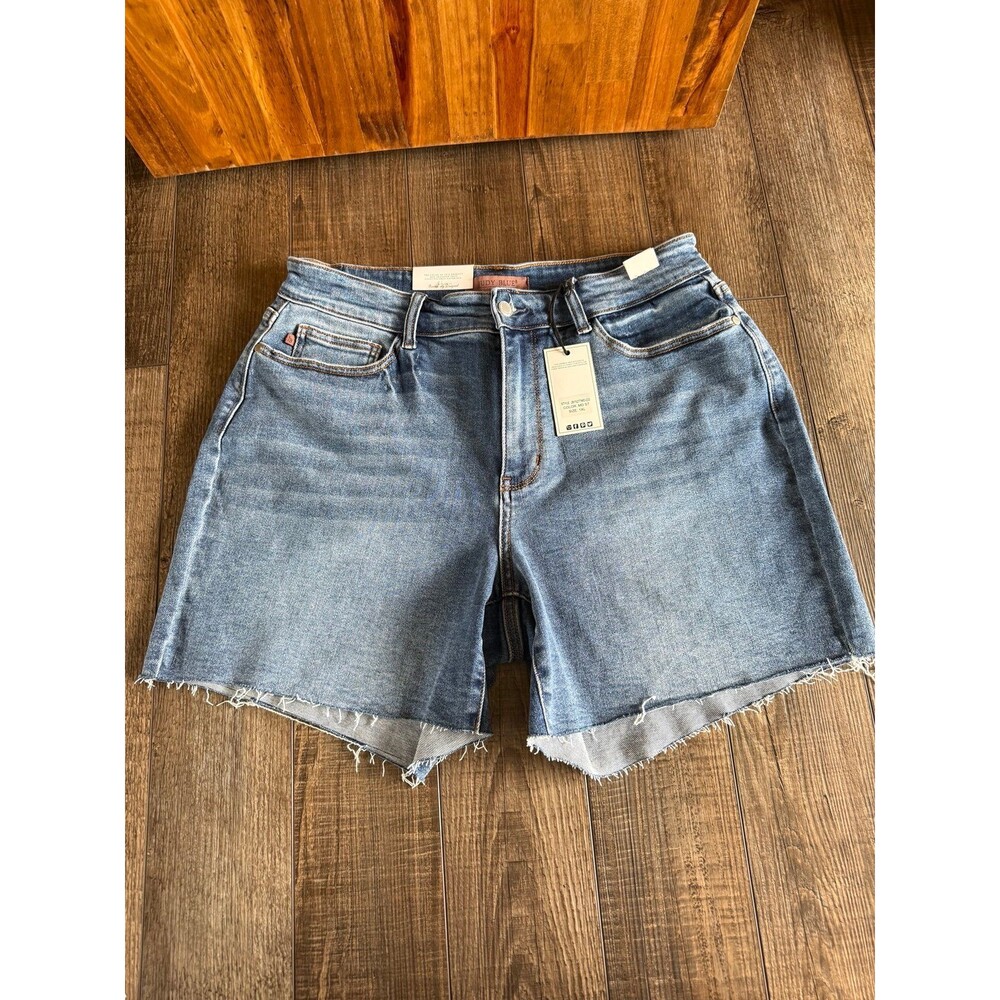 Judy Blue High Waist Raw Hem Shorts Sz. 1XL NWT